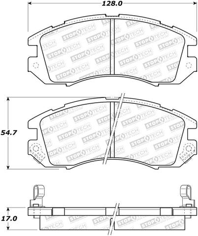 StopTech Street Brake Pads - 308.04700