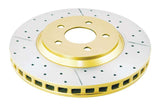 DBA 05-14 Ford Mustang GT Front Street Series Drilled & Slotted Rotor w/Gold Hat - DBA2113X
