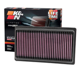 K&N Replacement Panel Air Filter for 2014-2015 Infiniti Q50 3.5L/3.7L V6 (2 Required) - 33-5014