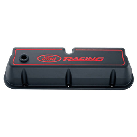 Ford Racing Logo Die-Cast Black Valve Covers - 302-003