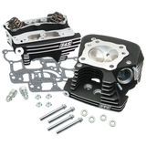 S&S Cycle 08-16 Touring Super Stock 79cc Cylinder Head Kit - Wrinkle Black - 106-3233