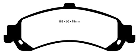 EBC 02 Cadillac Escalade 5.3 (PBR rear caliper) Yellowstuff Rear Brake Pads - DP41635R