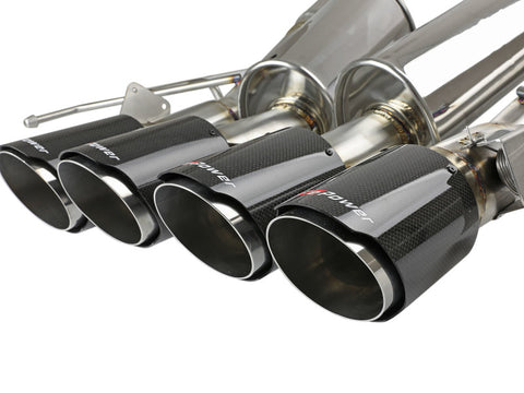 aFe MACH Force-Xp Axle-Back Exhaust System w/ Carbon Fiber Tips Chevrolet Corvette (C7) 14-19 6.2L - 49-34056-1C