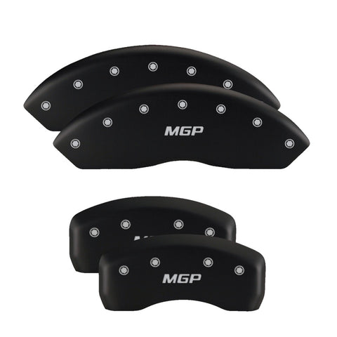 MGP 4 Caliper Covers Engraved Front Lincoln Engraved Rear Star logo Red finish silver ch - 36021SLC1RD