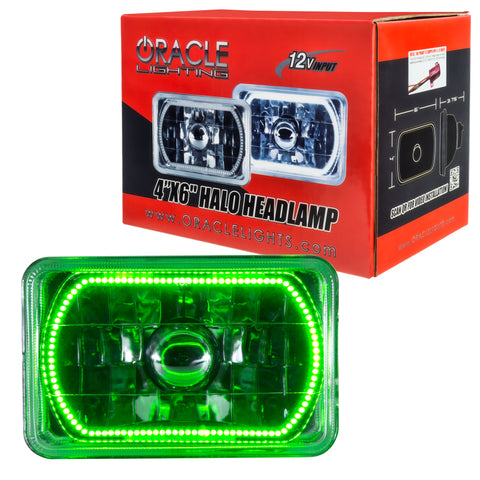 Oracle Pre-Installed Lights 4x6 IN. Sealed Beam - Green Halo - 6909-004