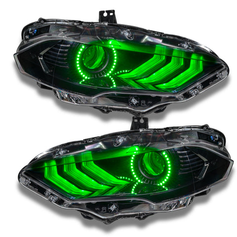 Oracle 18-21 Ford Mustang DRL Upgrade w/ Halo Kit - ColorSHIFT w/ Simple Controller - 1348-504