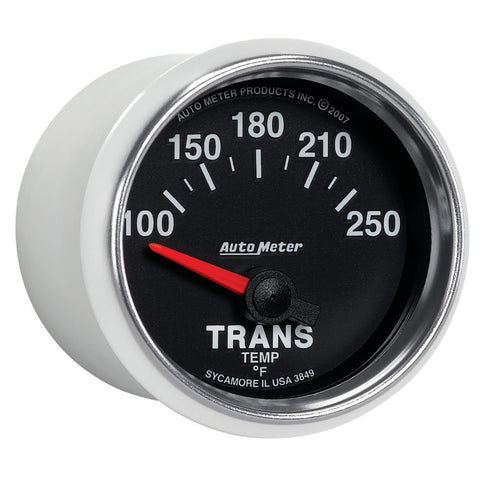 Autometer GS 52mm 100-250 Degree F Short Sweep Electronic Transmission Temperature Gauge - 3849