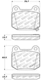 StopTech Performance ST-22 2-Piston Rear Caliper Brake Pads - 309.09610