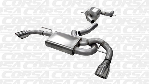 Corsa 10-14 Volkswagen GTI Mk6 Polished Touring 3.0in Cat-Back Dual Exit Polished Pro-Series Tips - 14491