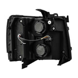 AlphaRex 07-13 Chevy 1500 LUXX LED Proj Headlights Plank Style Jet Blk w/ Activ Light/Seq Signal/DRL - 880223