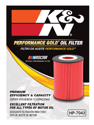 K&N Oil Filter OIL FILTER; AUTOMOTIVE - HP-7043