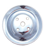 Spectre SB Chevy Double Upper Groove Long Water Pump Pulley - Chrome - 4418