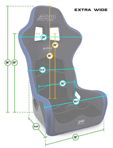 PRP Alpha Composite Seat/Extra Wide - A3902