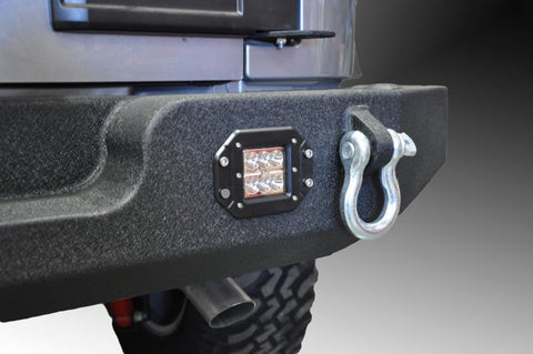 DV8 Offroad 07-18 Jeep Wrangler JK Full Length Rear Bumper w/ Light Holes - RBSTTB-11