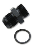 Vibrant -3AN Male Flare to -4 ORB Male Straight Adapter w/O-Ring - Anodized Black - 16818