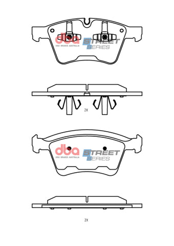 DBA 08-13 Mercedes-Benz GL320 (373mm Front Rotor) Front Street Series Brake Pads - DB2050SS