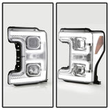 Spyder 17-18 Ford F250/F350/F450 Halogen Model Only -White Light Bar- Chrome- PRO-YD-FS17HALSI-C - 5087843