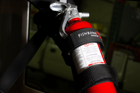 Fishbone Offroad Padded Roll Bar Black Fire Extinguisher Holder - FB55154