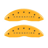 MGP 4 Caliper Covers Engraved F & R Crossfire Yellow Finish Black Char 2005 Chrysler Crossfire - 32010SCRFYL