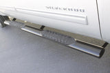 Lund 07-17 Chevy Silverado 1500 Crew Cab 5in. Oval Straight SS Nerf Bars - Polished - 23910561