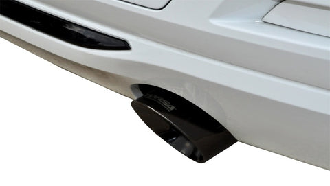 Corsa 12-14 BMW 335i Sedan RWD F30 3in Black Touring Dual Rear Single 3.5in Tip Cat-Back Exhaust - 14937BLK