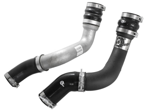 aFe BladeRunner 3in Black Intercooler Tubes Hot & Cold Side Kit for 13-14 Dodge RAM Diesel 6.7L (td) - 46-20134-B