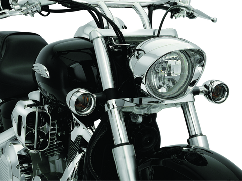 Kuryakyn Deep Dish Bezels With Smoke Lenses Red Light - 2270