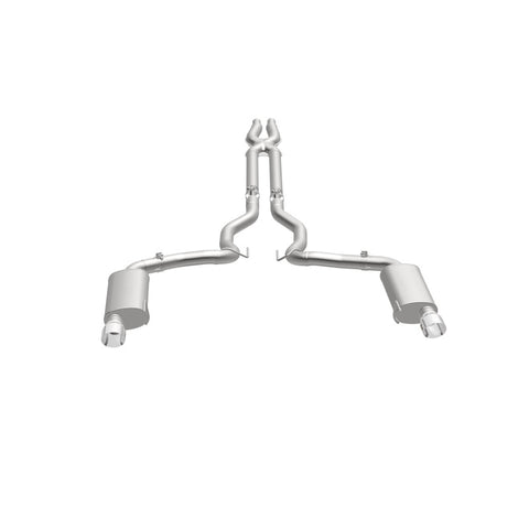 MagnaFlow Cat Back, SS, 3in, Street, Dual Split Polished 4.5in Tips 2015 Ford Mustang GT V8 5.0L - 19100