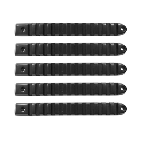 DV8 Offroad 2007-2018 Jeep JK Black Rail Style Door Handle Inserts - Set Of 5 - D-JP-190028-BK-5