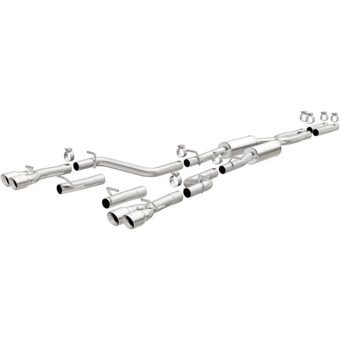 MagnaFlow Cat-Back, SS, 2.5in, Quad Split Rear 3.5in Tip 2015 Dodge Challenger 3.6L V6 - 19217