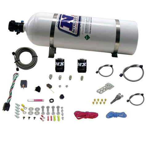 Nitrous Express All Dodge EFI Single Nozzle Nitrous Kit (35-150HP) w/15lb Bottle - 20921-15