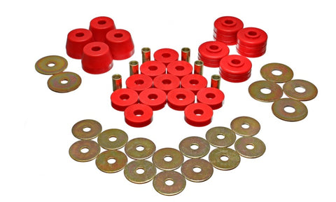 Energy Suspension Body Mount Bushing Sets - Red - 5.4102R