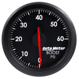 Autometer Airdrive 2-1/6in Boost Gauge 0-60 PSI - Black - 9160-T