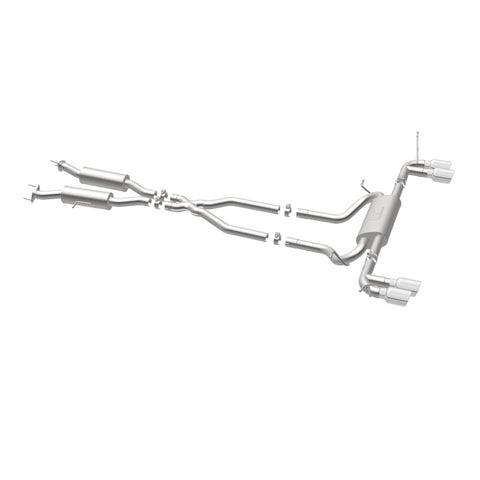 MagnaFlow Cat Back, SS, 2.5in, Quad Split Polish 4in tip 14-15 Jeep Grand Cherokee 3.6L/5.7L V6/V8 - 19193