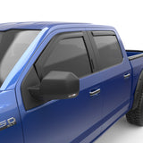 EGR 15+ Ford F150 Super Cab In-Channel Window Visors - Set of 4 - Matte (573475) - 573475