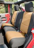 Rugged Ridge Seat Cover Kit Black/Tan 11-18 Jeep Wrangler JK 4dr - 13297.04