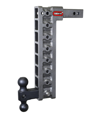 Gen-Y Mega Duty 2in Shank 17.5in Drop 10K Hitch w/GH-031 Dual-Ball w/GH-0100 Stabilizer Kit - GH-318