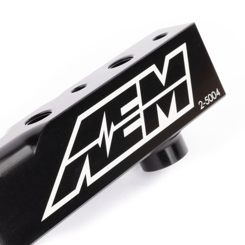 AEM 90-93 Accord DX/LX/SE/EX & 92-01 Prelude S/Si/Si VTEC Black Fuel Rail - 25-104BK