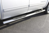 Lund 2019 Chevy Silverado 1500 Crew Cab (Rocker Panel) 4in. Oval Straight SS Nerf Bars - Polished - 23510546