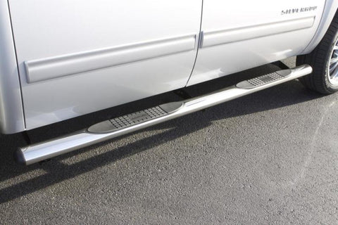 Lund 2019 Chevy Silverado 1500 Crew Cab (Rocker Panel) 4in. Oval Straight SS Nerf Bars - Polished - 23510546