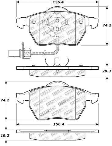 StopTech Street Touring Brake Pads - 308.08400