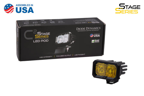 Diode Dynamics Stage Series 2 In LED Pod Sport - Yellow Spot Standard ABL Each - DD6401S