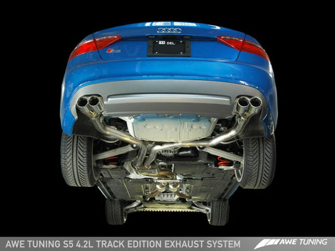 AWE Tuning Audi B8 S5 4.2L Track Edition Exhaust System - Diamond Black Tips - 3020-43014