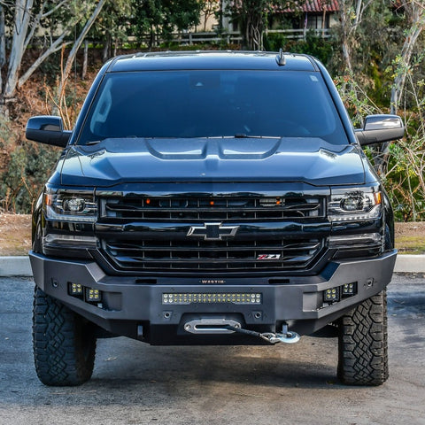 Westin 15-19 Chevrolet Silverado 2500/3500 Pro-Series Front Bumper - Textured Black - 58-411165