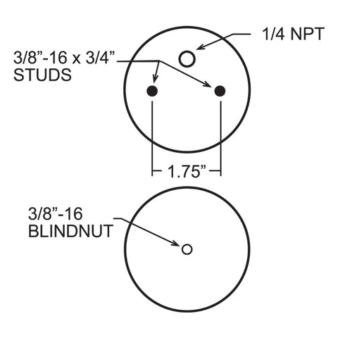 Firestone Ride-Rite Replacement Bellow 268C (For Kit PN 2173/2485/2410/2213/2223/2189) (W217606762) - 6762