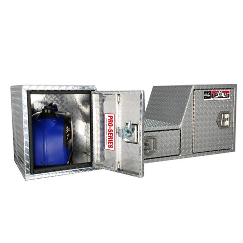 Westin/Brute V Shape Goose Neck 5th Wheel 57in Tailgate Box 1 Drawer/2 Swing Doors - Aluminum - 80-RB257D