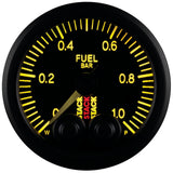 Autometer Stack 52mm 0-1 Bar M10 Male Pro-Control Fuel Pressure Gauge - Black - ST3503