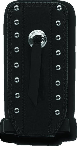 Mustang 80-07 Harley Early FLH Touring Accessories Tank Bib w/Studs- Black - 93112