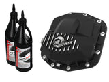 aFe 18-21 Jeep Wrangler JL Dana M210 Pro Series Front Diff Cover w/ Oil - Black - 46-71031B