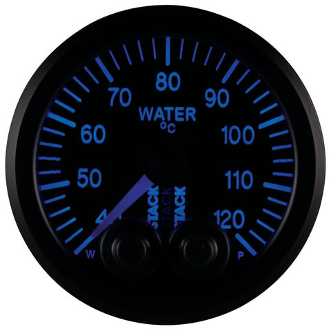 Autometer Stack 52mm 40-120 Deg C 1/8in NPTF Male Pro-Control Water Temp Gauge - Black - ST3507